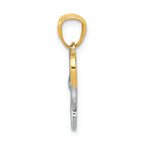 FJC Finejewelers 14k Yellow Gold with Rhodium Love Charm