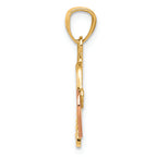 FJC Finejewelers 14k Two-tone Gold Heart Lock Key Charm