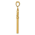 FJC Finejewelers 14k Yellow Gold 3d Key with Key To My Heart Charm