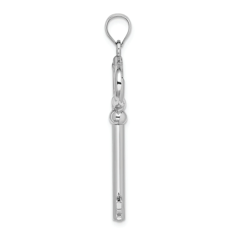 FJC Finejewelers 14k White Gold White Key with Key To My Heart Charm
