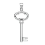 FJC Finejewelers 14k White Gold White Key with Key To My Heart Charm