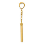 FJC Finejewelers 14k Yellow Gold Triple Heart Key To My Heart Charm
