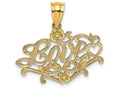 FJC Finejewelers 14k Yellow Gold Love with Heart Charm