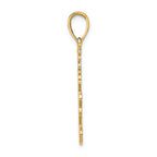 FJC Finejewelers 14k Yellow Gold Textured I Love You Charm