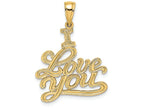 FJC Finejewelers 14k Yellow Gold Textured I Love You Charm