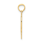 FJC Finejewelers 14k Yellow Gold Polished Textured I Heart You Charm