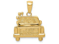 FJC Finejewelers 14k Yellow Gold Polished Textured Just Married Charm