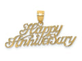 FJC Finejewelers 14k Yellow Gold Polished Happy Anniversary Charm
