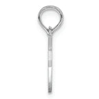 FJC Finejewelers 14k White Gold White Best Friend Breakable Double Hearts with Banner Charm