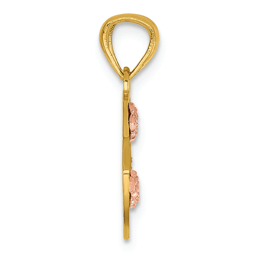 FJC Finejewelers 14k Two-tone Gold Best Friends Break Apart Heart Charm