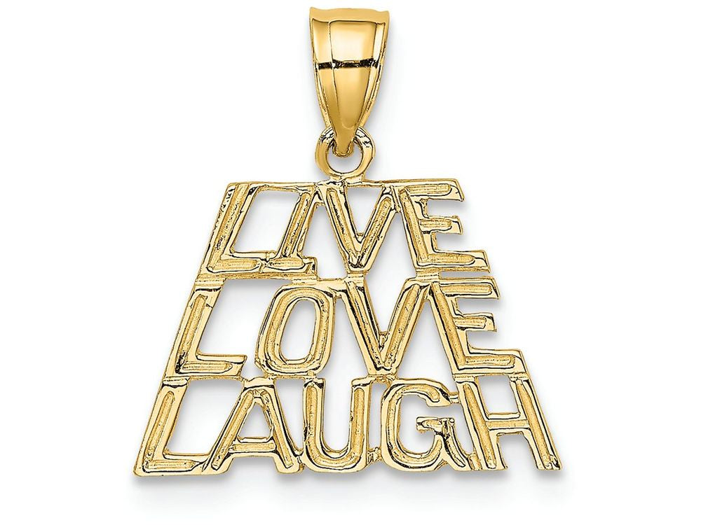 FJC Finejewelers 14k Yellow Gold Live  Laugh  Love Charm