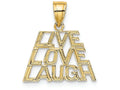 FJC Finejewelers 14k Yellow Gold Live  Laugh  Love Charm