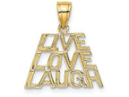 FJC Finejewelers 14k Yellow Gold Live  Laugh  Love Charm