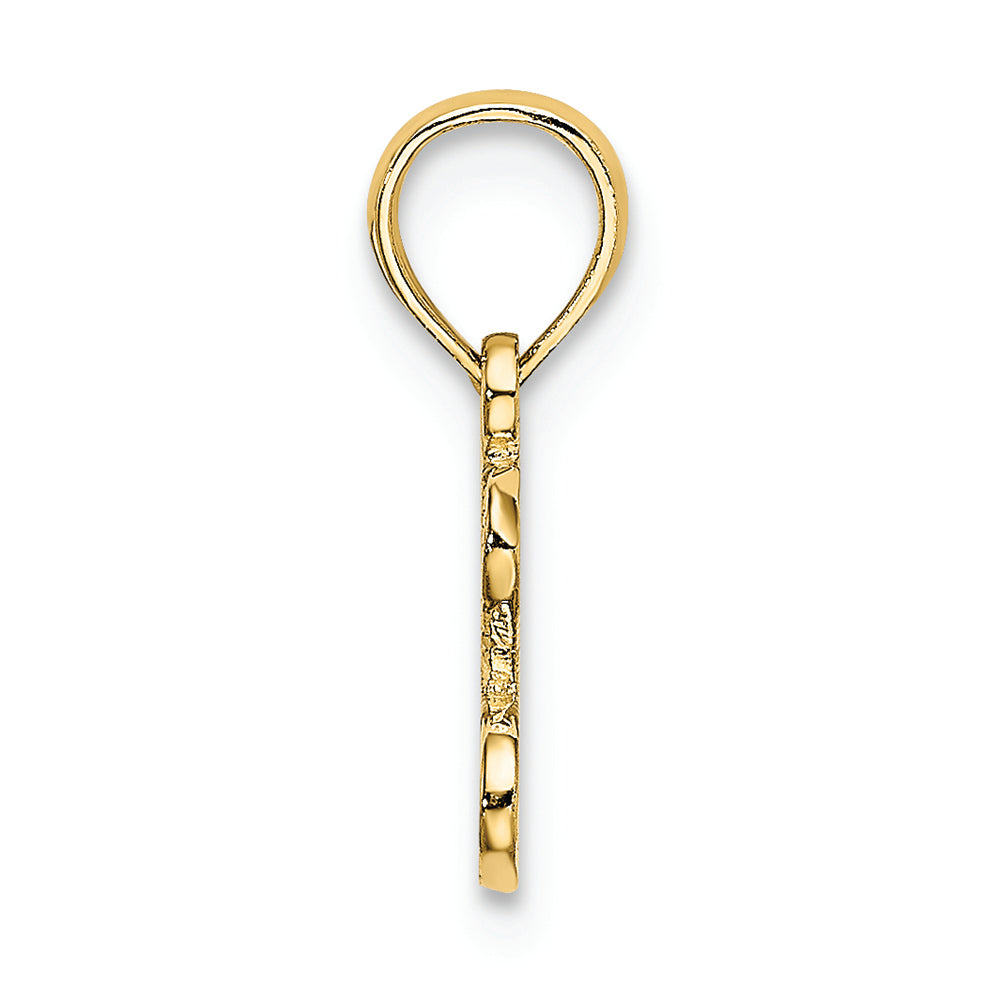 FJC Finejewelers 14k Polished Textured I Love Gold Charm