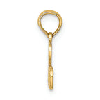 FJC Finejewelers 14k Yellow Gold Polished Textured I Love Bingo Charm