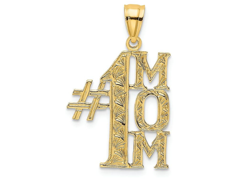 FJC Finejewelers 14k Yellow Gold #1 Mom Vertical Charm