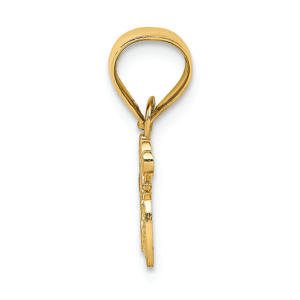FJC Finejewelers 14k Yellow Gold Mom with Heart Charm