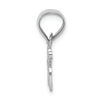 FJC Finejewelers 14k White Gold Mom with Heart Charm