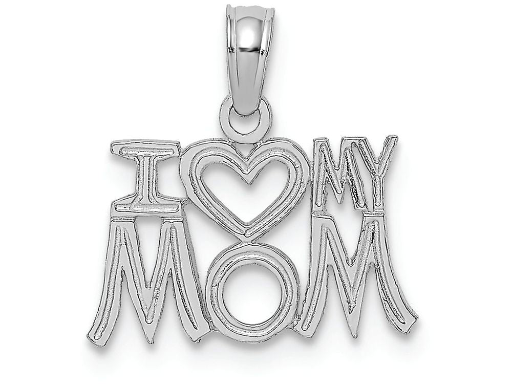 FJC Finejewelers 14k White Gold I Heart My Mom Charm