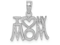 FJC Finejewelers 14k White Gold I Heart My Mom Charm