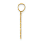 FJC Finejewelers 14k Yellow Gold Mom In Heart with Heart Shaped O Charm