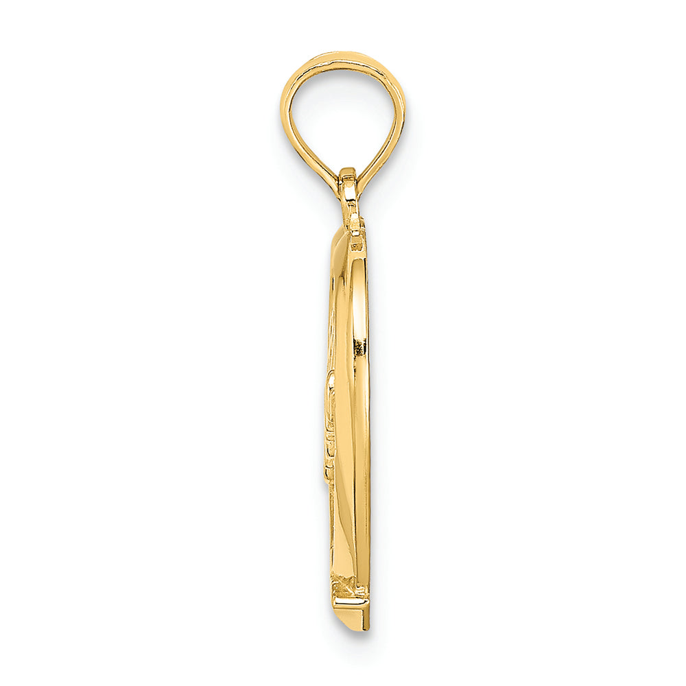FJC Finejewelers 14k Yellow Gold #1 Mom In Heart Charm