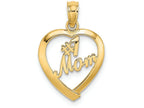 FJC Finejewelers 14k Yellow Gold #1 Mom In Heart Charm
