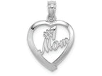 FJC Finejewelers 14k White Gold #1 Mom In Heart Charm