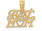 FJC Finejewelers 14k Yellow Gold Best Mom with Heart Charm