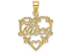 FJC Finejewelers 14k Yellow Gold #1 Niece In Heart Charm