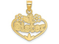 FJC Finejewelers 14k Yellow Gold #1 Sister In Heart Charm