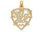 FJC Finejewelers 14k Yellow Gold Big Sis In Heart Charm