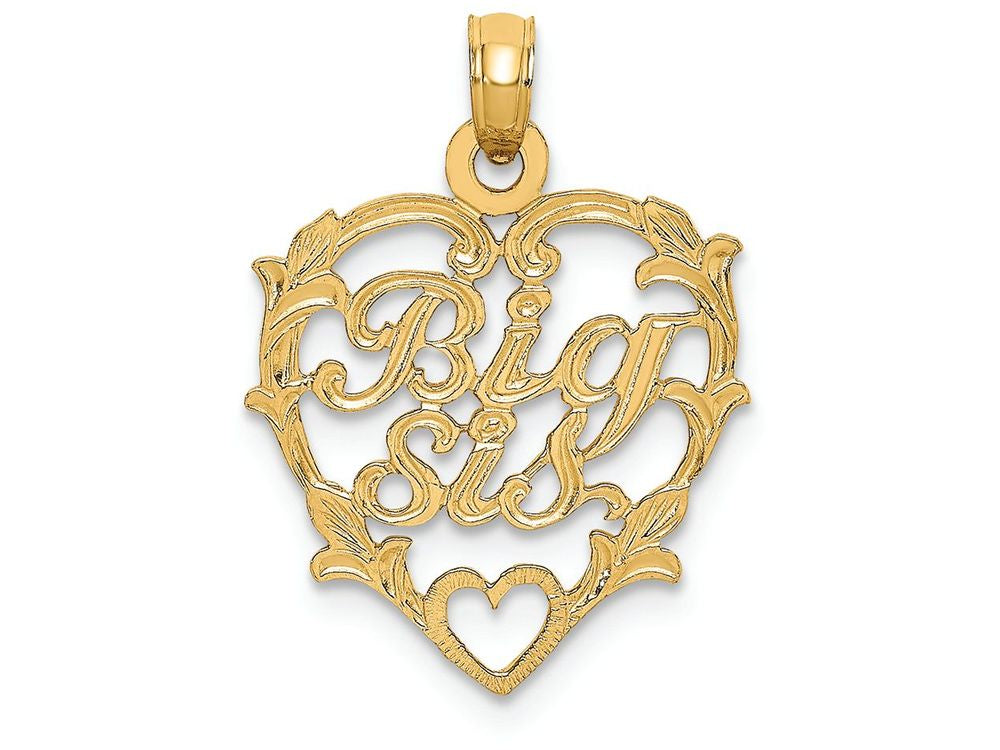 FJC Finejewelers 14k Yellow Gold Big Sis In Heart Charm