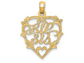FJC Finejewelers 14k Yellow Gold Lil Sis In Heart Charm