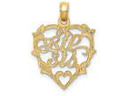 FJC Finejewelers 14k Yellow Gold Lil Sis In Heart Charm