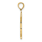 FJC Finejewelers 14k Yellow Gold Boy Waving with Heart On Pocket Charm