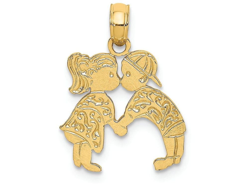 FJC Finejewelers 14k Yellow Gold Kissing Boy And Girl Charm