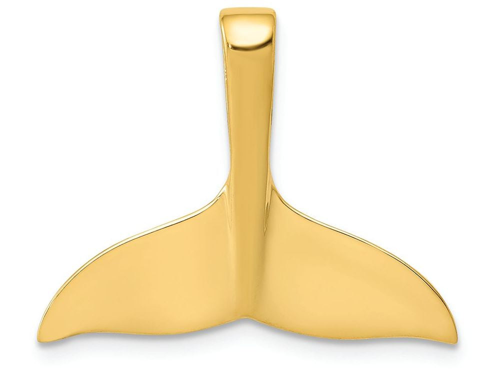 FJC Finejewelers 14k Yellow Gold Whale Tail Chain Slide Charm