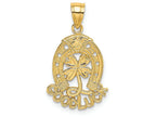 FJC Finejewelers 14k Yellow Gold Good Luck with Horseshoe And Clover Charm