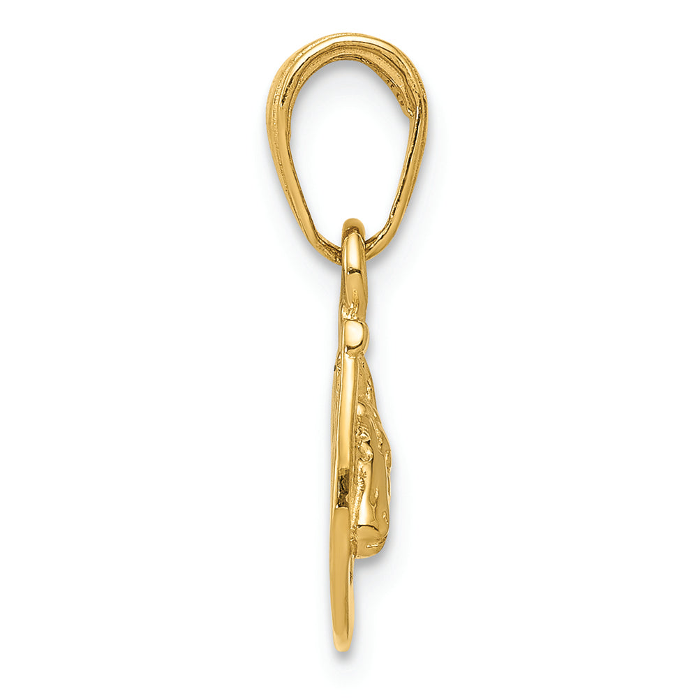 FJC Finejewelers 14k Yellow Gold Horseshoe with Horse Head Charm
