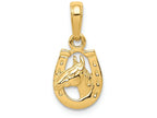 FJC Finejewelers 14k Yellow Gold Horseshoe with Horse Head Charm