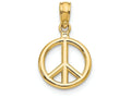FJC Finejewelers 14k Yellow Gold Polished Peace Symbol Charm