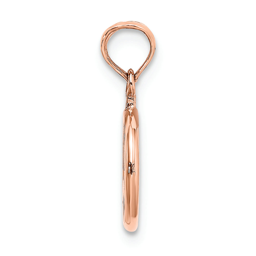 FJC Finejewelers 14k Rose Gold 3d Peace Symbol Charm