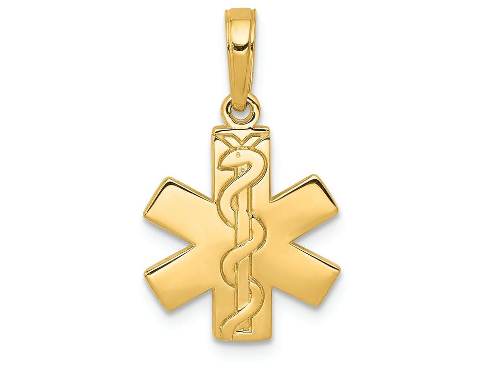 FJC Finejewelers 14k Yellow Gold Paramedic Emt Symbol Charm