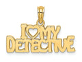 FJC Finejewelers 14k Yellow Gold I Heart My Detective Charm