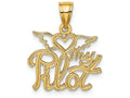 FJC Finejewelers 14k Yellow Gold Heart My Pilot Charm