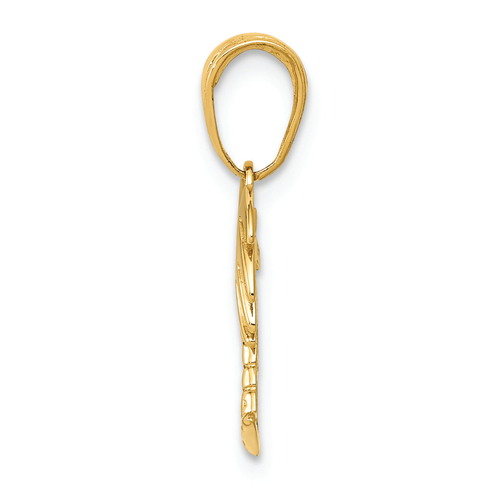 FJC Finejewelers 14k Yellow Gold Charleston Palm Tree with Moon Charm