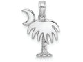 FJC Finejewelers 14k White Gold White Charleston Palm Tree with Moon - Hp Charm