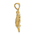 FJC Finejewelers 14k Yellow Gold Blue Crab Charm