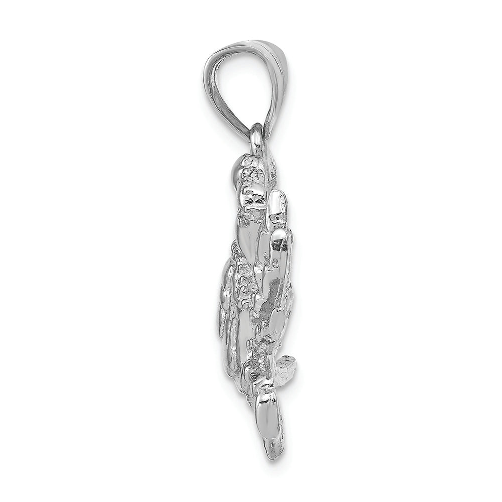 FJC Finejewelers 14k White Gold Blue Crab Charm